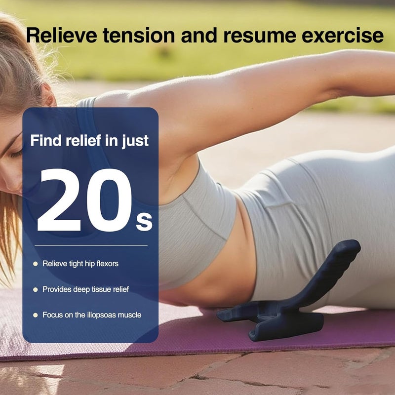 Telyora Psoas Release Tool-Hip Hook Psoas Muscle Release Tool Fully Adjustable for Iliacus,Waist Pain Sciatica,Back&Posture Relief,Hip Flexor Release Tool and Trigger Point Massage Tool - Image 2